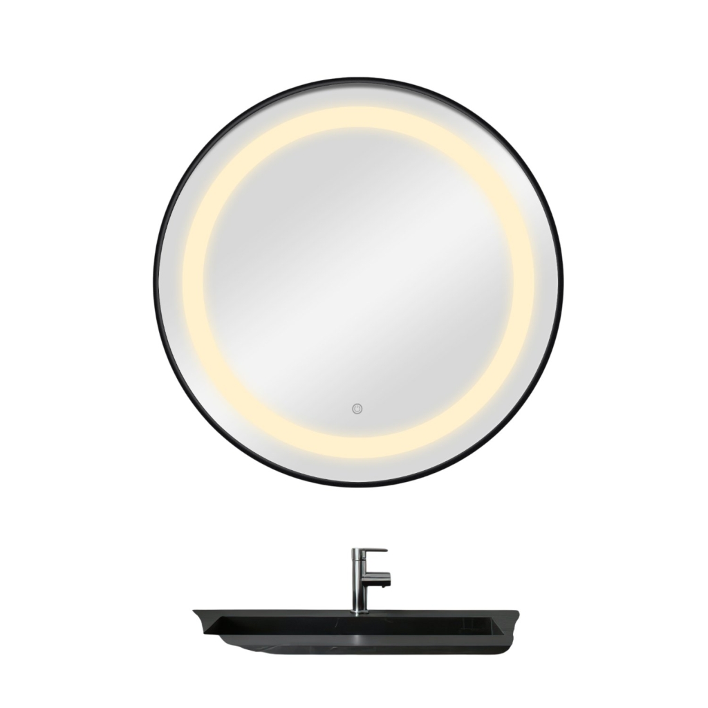 Specchio da toeletta LED BREE Black