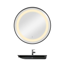 Specchio da toeletta LED BREE Black