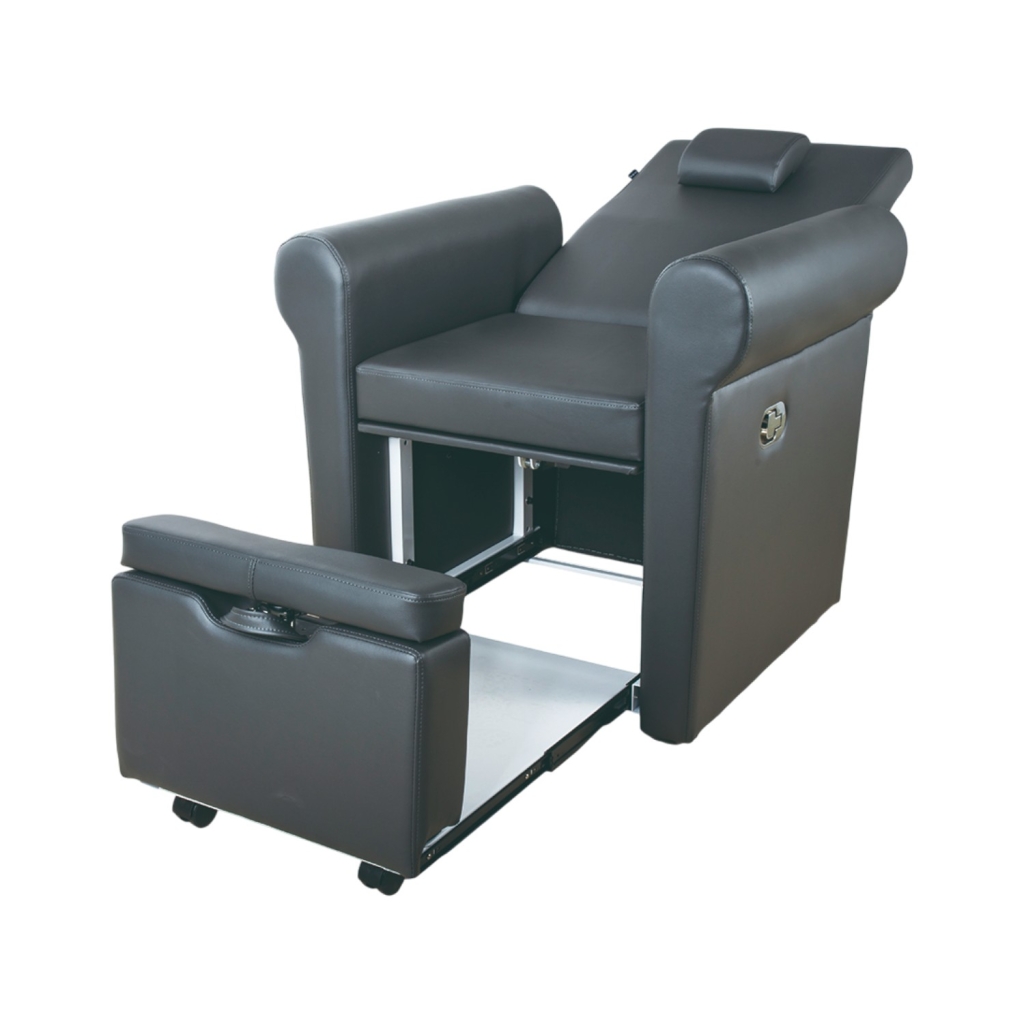 Weelko Lumina fauteuil de pédicure multifonctionnel PU gris
