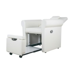 Lumina fauteuil de pédicure avec repose-pieds modulable PU gris Weelko