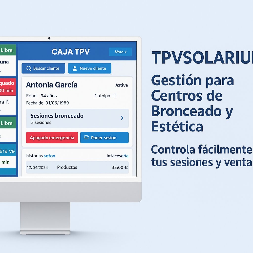 TPVSolarium Software gestionale completo per centri abbronzatura