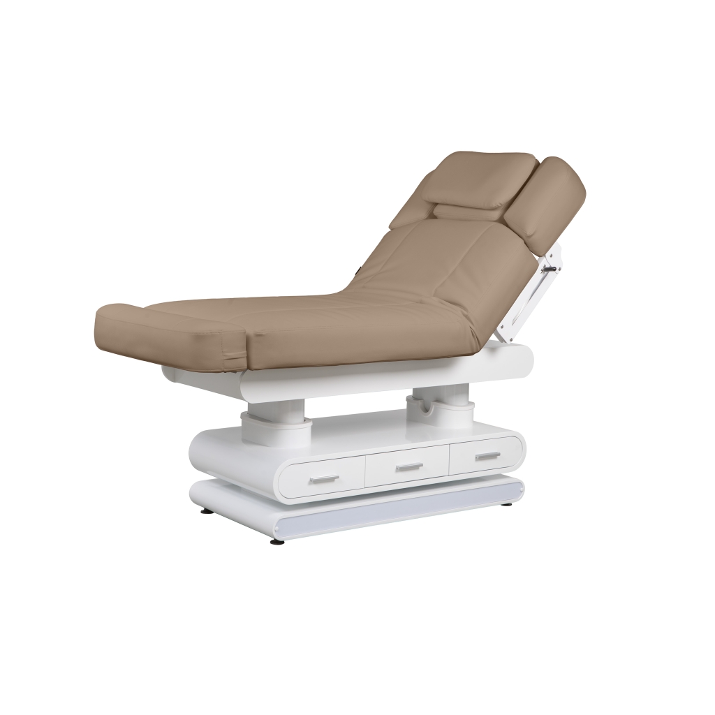 Weelko Spa POST — Marquesa elétrica de massagem com aquecimento, 4 motores e LED, bege