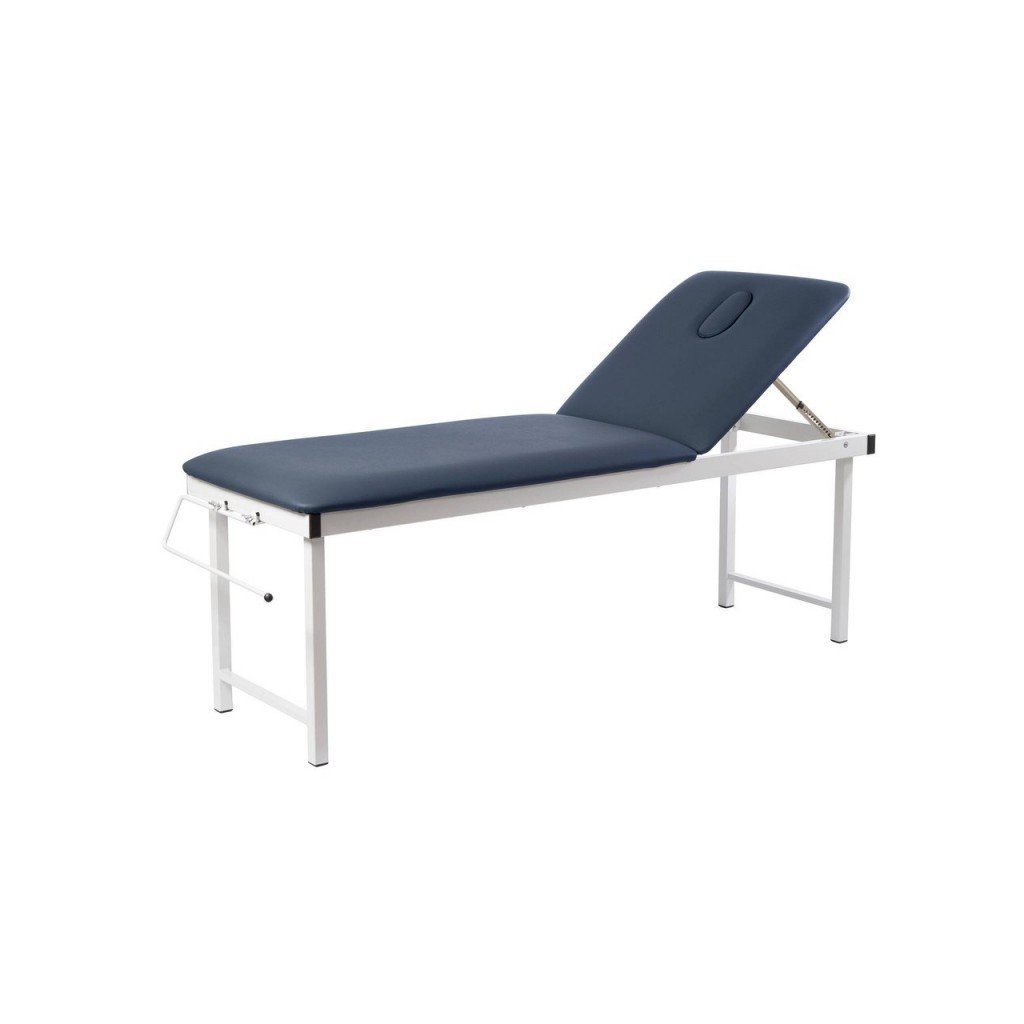 Marquesa fixa de fisioterapia e massagem FIX azul (base branca)