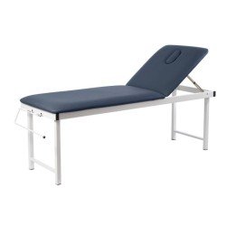 Marquesa fixa de fisioterapia e massagem FIX azul (base branca)