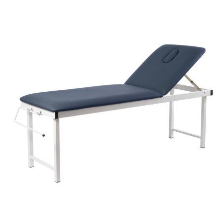 Table fixe de physiothérapie et massage FIX bleu (base blanche)