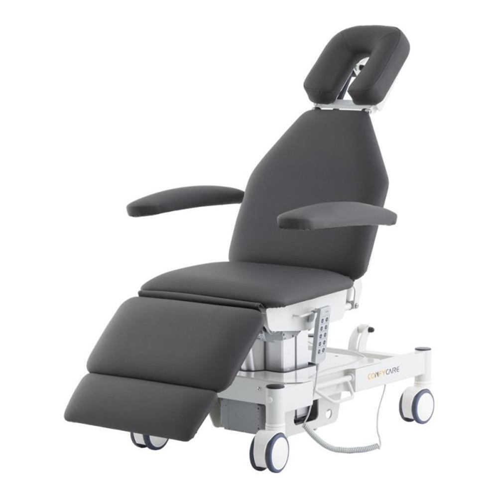 Sillón Médico Ent Eléctrico 4 Motores – Base Blanca, Tapizado Gris