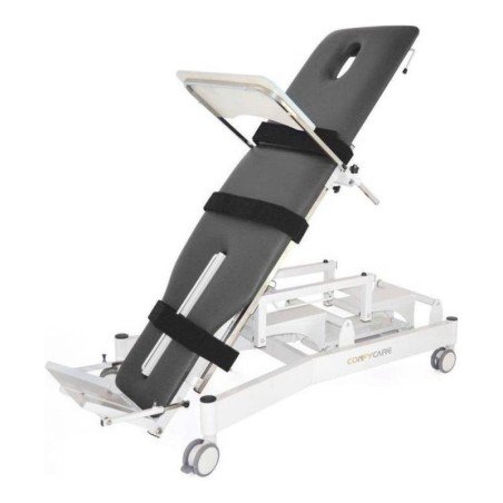 Lettino di verticalizzazione TILT, 2 motori – base bianca, rivestimento grigio