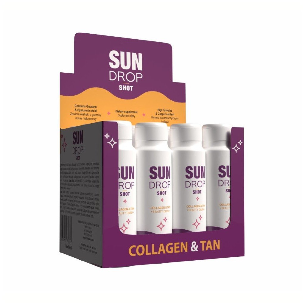 Sun Drop Shot Beauty Drink 80 ml Collagen&Tan - Box of 12 units
