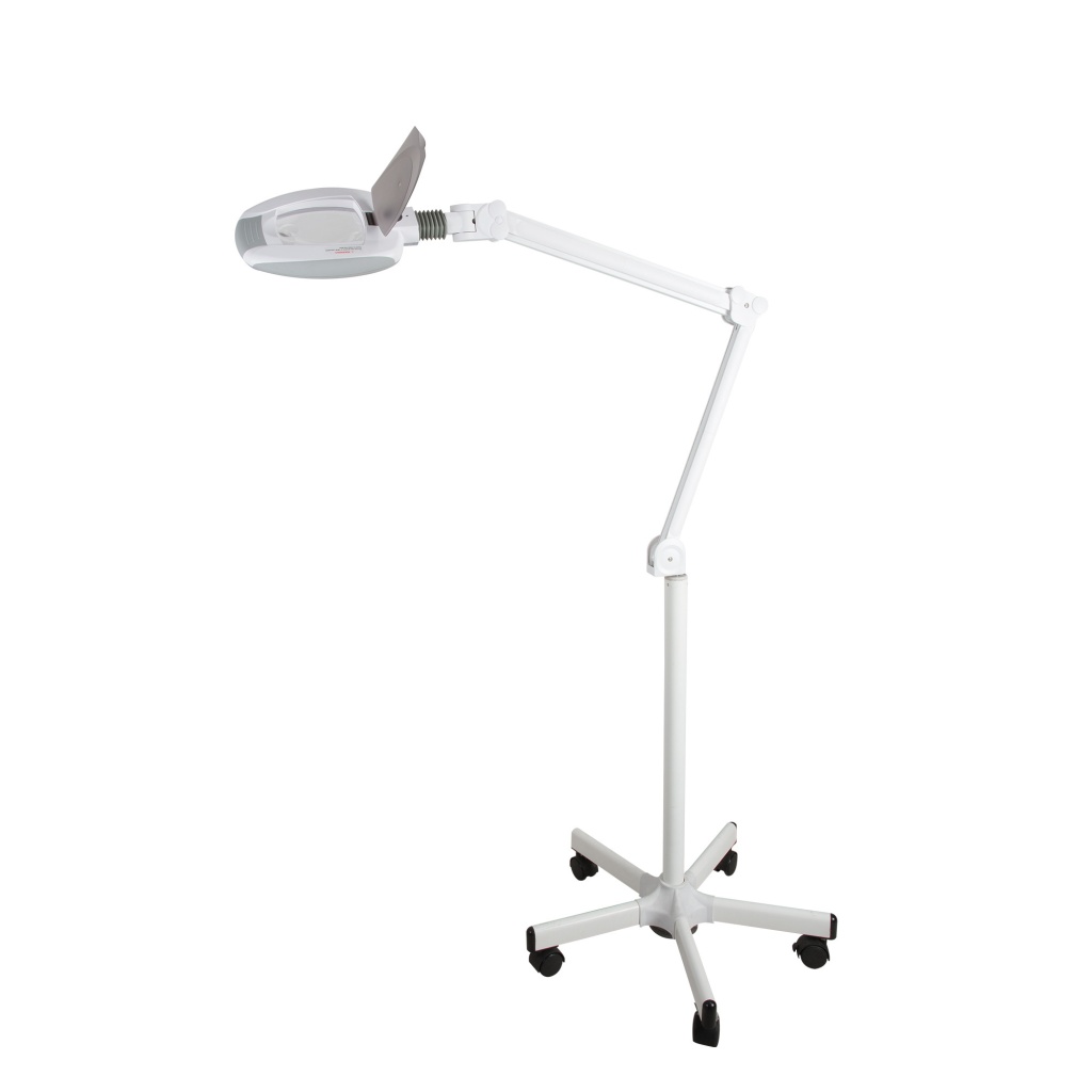 BROCK 1690030051 LED-Lupenleuchte mit 5-Rollen-Fuß