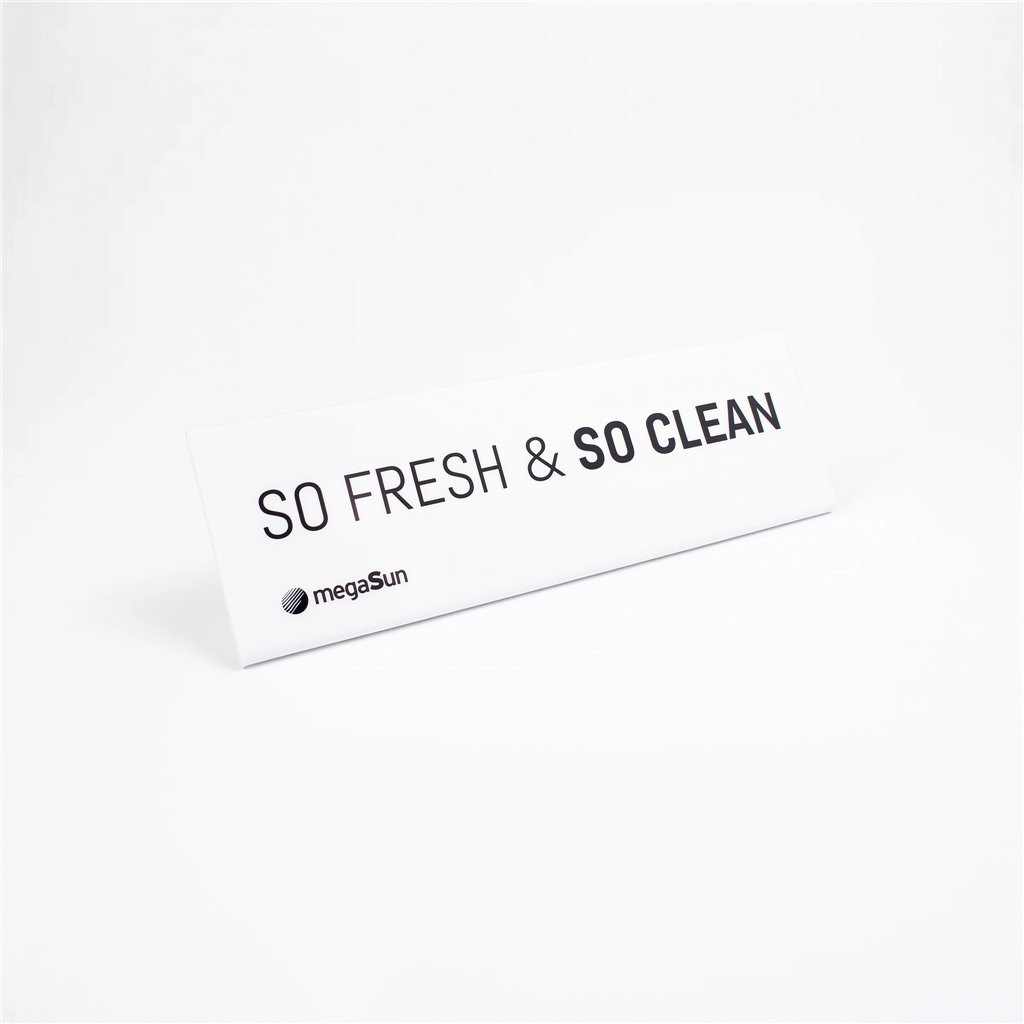 Comprobante de limpieza So fresh & So clean Megasun | Certificado oficial y seguro