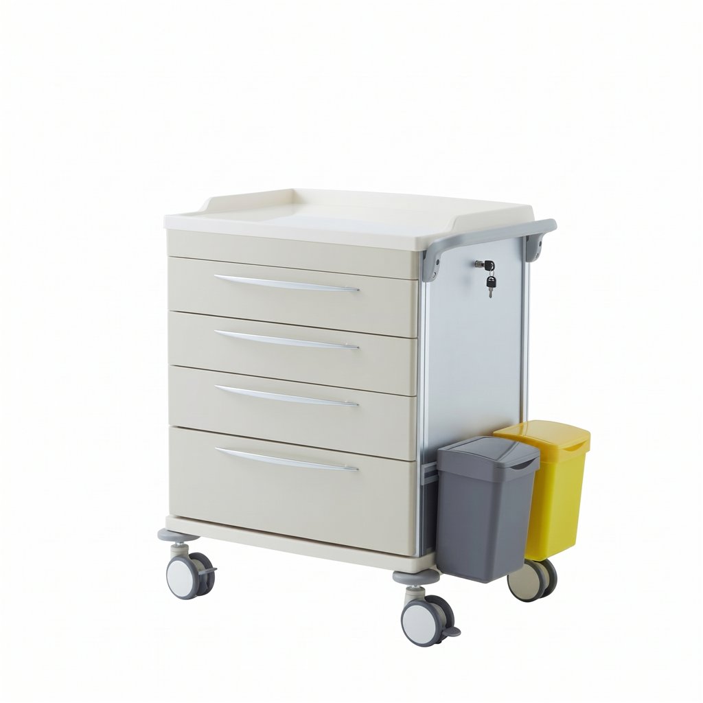 Carrello medico Coinfycare UTIL MED04G colore crema