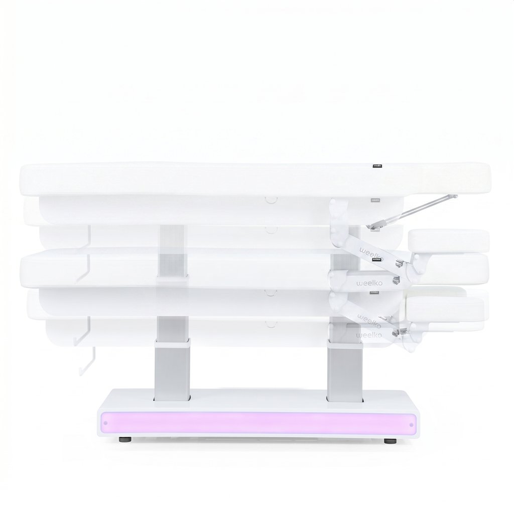Maca elétrica spa Weelko Muse + com aquecimento e base de madeira LED