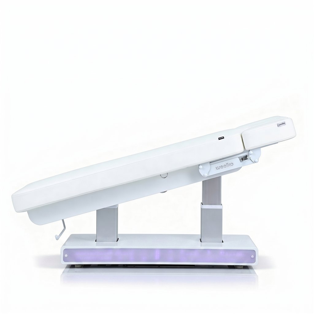 Weelko Muse + electric spa bed with heating and wooden LED base