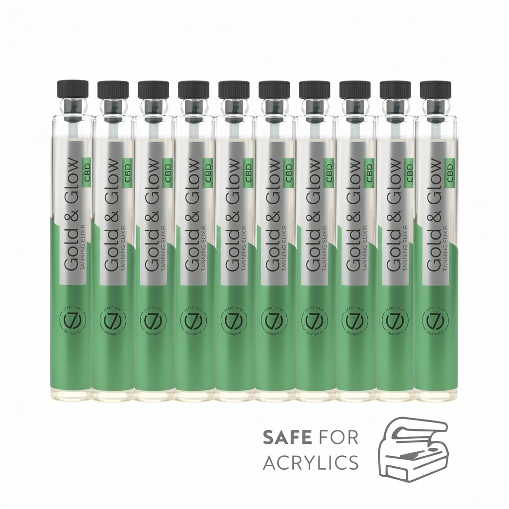 7suns Gold & Glow CBD olio secco abbronzante 10 x 6 ml