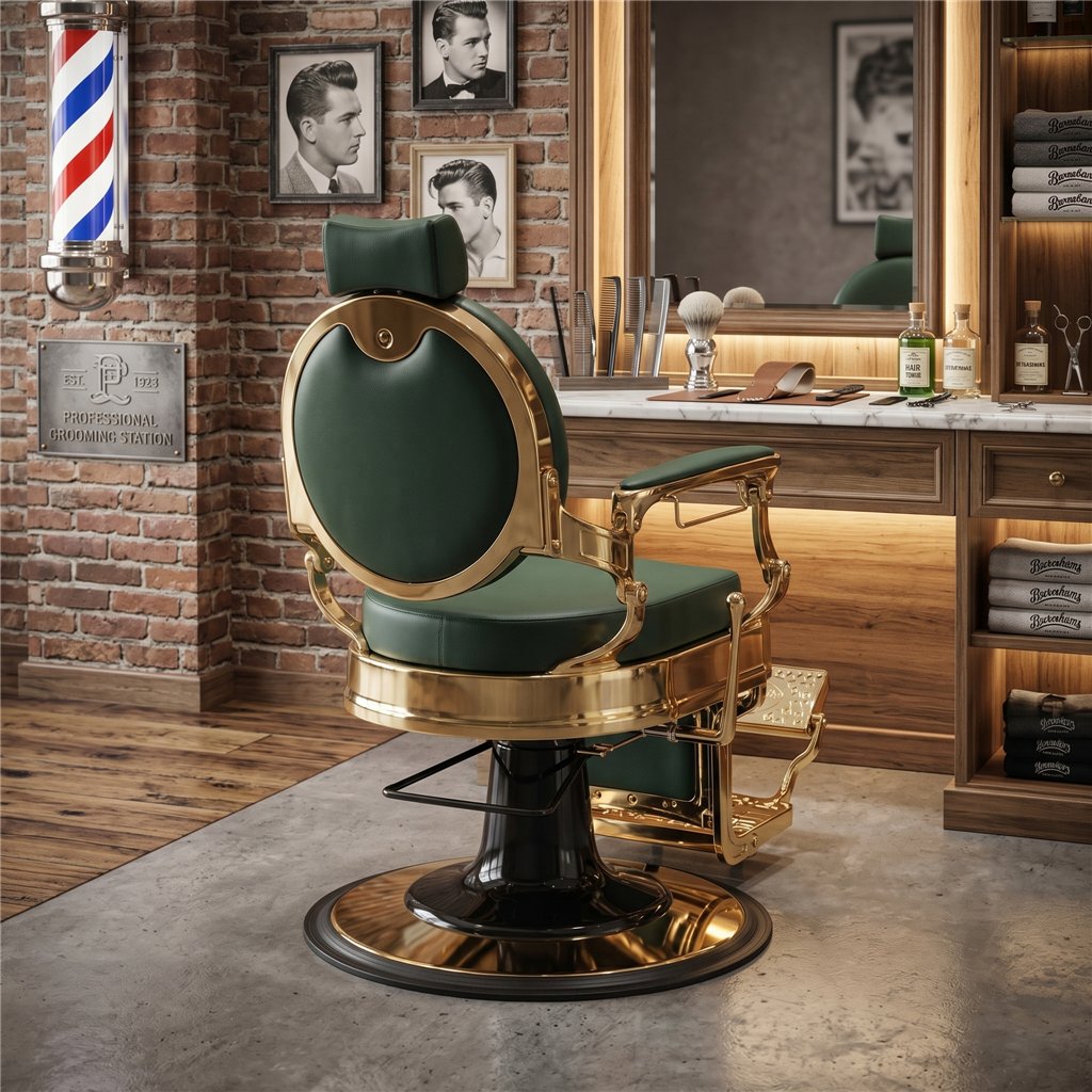 Cadeira Vintage de Barbeiro Weelko | Conforto e Elegância