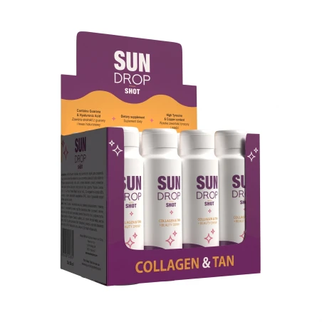 Sun Drop Shot Beauty Drink 80 ml Collagen&Tan - Caja de 12 unidades