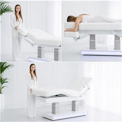 Camilla eléctrica spa Weelko Muse + con calefacción y base de madera LED