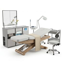 Aluni lettino spa elettrico in legno con 3 motori - SilverFox