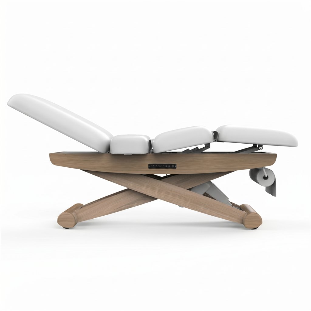 Lettino elettrico spa DDUUEETT ALUNI in legno con 3 motori