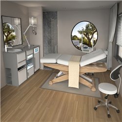 SilverFox Aluni Elektrische Spa-Liege aus Holz, 3 Motoren