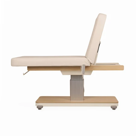 Camilla de Masajes SPA Eléctrica Orion (Color Crema con Base de Madera)