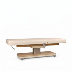 Orion lettino elettrico con base in legno, colore crema - Mirplay