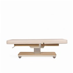 Table de massage électrique Mirplay Orion base en bois couleur crème