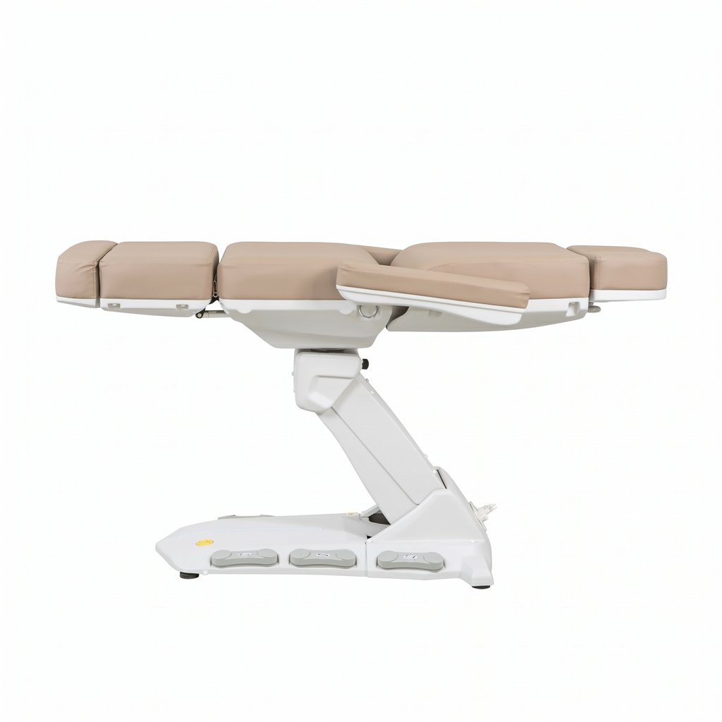 Maxi Cozy+ table électrique beige 4 moteurs avec chauffage et rotation 110° - Weelko