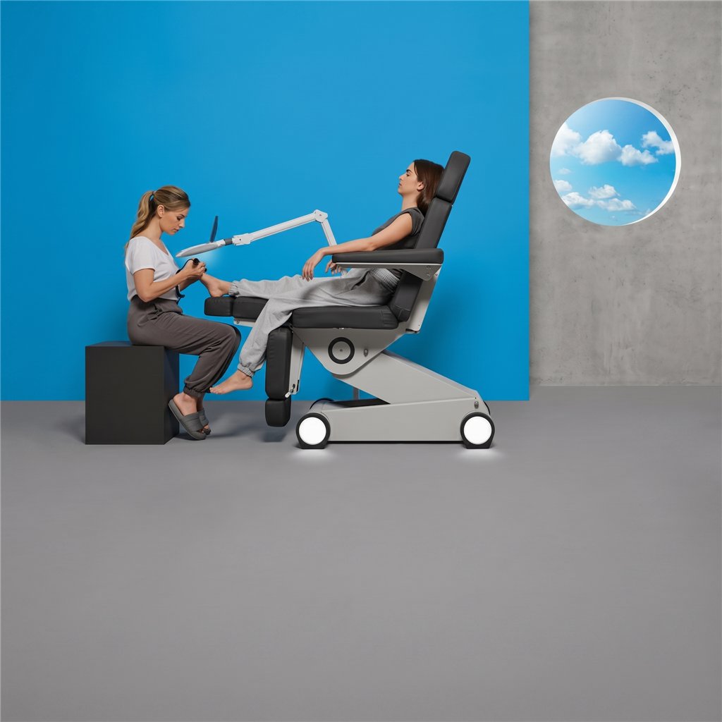 Fauteuil de podologie électrique 3 moteurs LED – Weelko