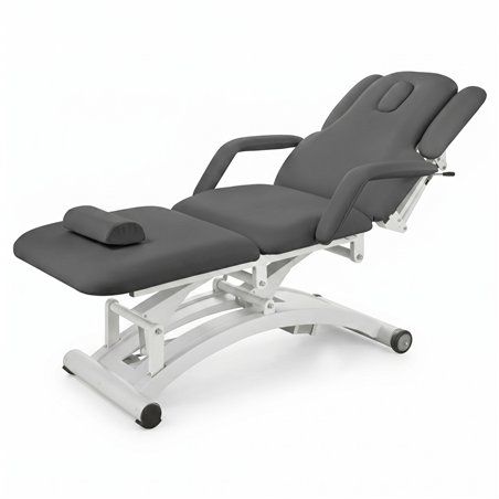 Lettino da massaggio elettrico 3 motori PU nero – Weelko
