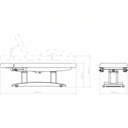 Electric treatment table 4-motor spa comfort – Weelko