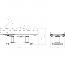 Table de spa électrique 4 moteurs Weelko – base bois