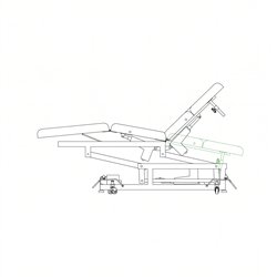 Physiotherapy treatment table – electric, 3 motors, Weelko