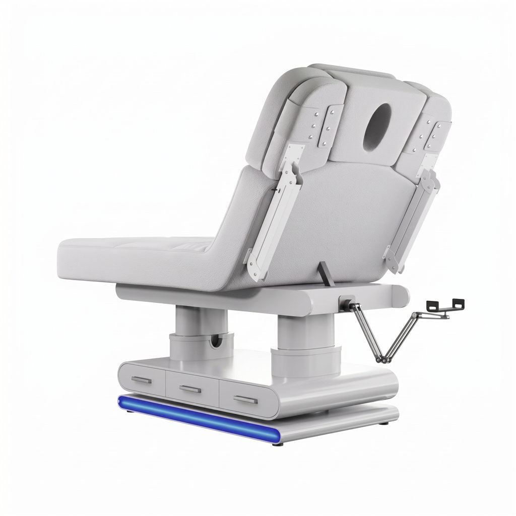 Lettino spa elettrico 4 motori, LED e riscaldato – Luminy