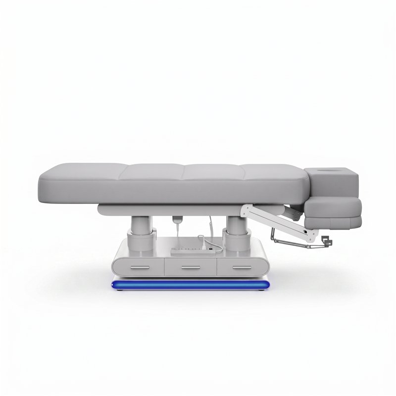 Side profile of the Luminy Spa Bed in a horizontal position
