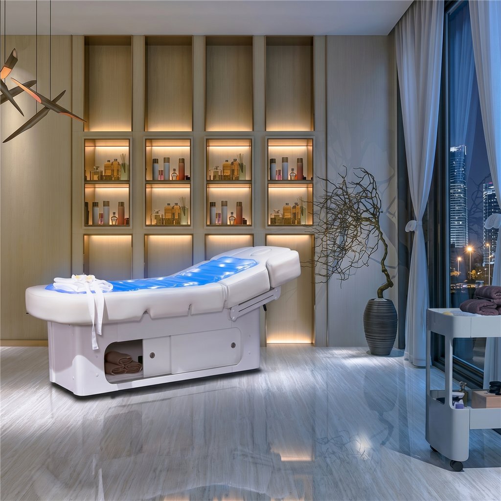 Lettino spa elettrico ad acqua – cromoterapia, 4 motori