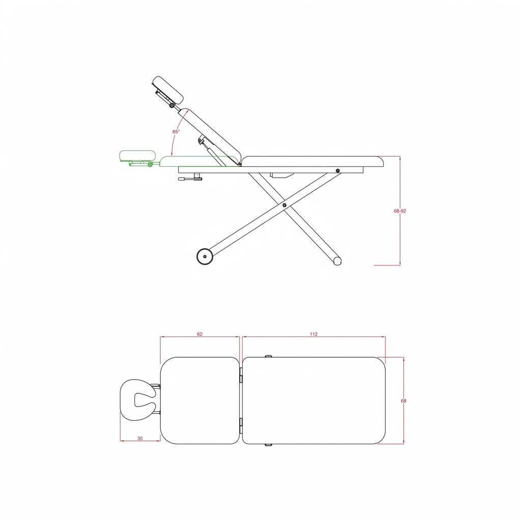 Camilla de Masaje Eléctrica Weelko Latis PVC 1 Motor