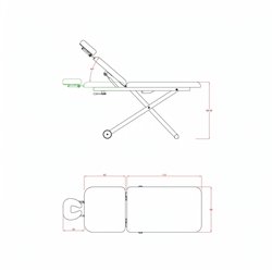 Lettino da massaggio elettrico 1 motore PVC – Weelko Latis