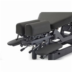 Lettino chiropratico elettrico SCALL 6 sezioni – 3 drops, base grigia, rivestimento grigio