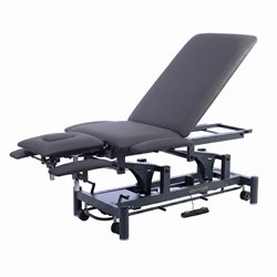 Marquesa elétrica de fisioterapia 7 secções GALLEY, 2 motores – base cinzenta, estofos cinzentos