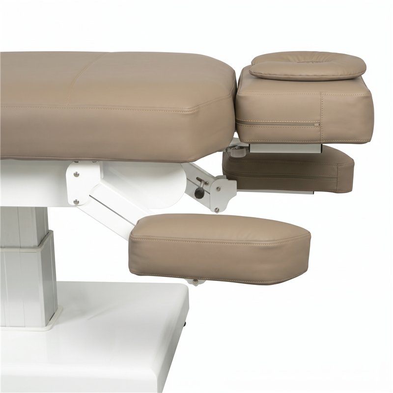Detail of the articulated side supports of the LEUS Spa Bed