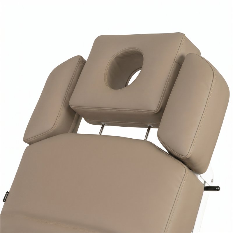 Articulated head area with face opening on the LEUS Spa Bed