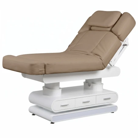 Camilla Spa POST Beige– camilla de masaje eléctrica calefactada con 4 motores y LED