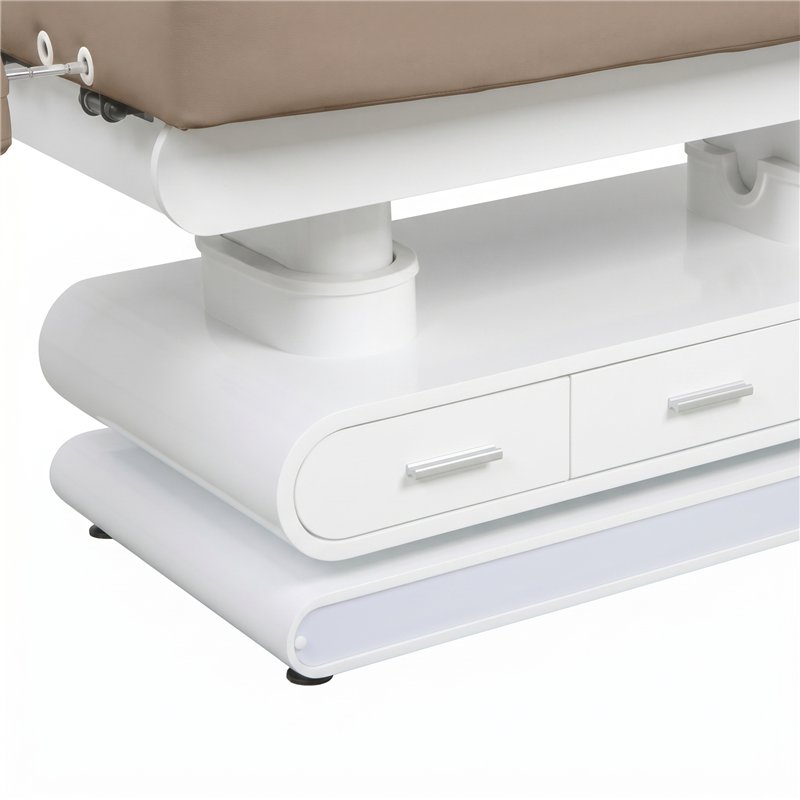 Tiroirs intégrés dans la base de la Table Spa POST Beige