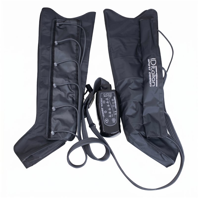 Pair of i-Medstetic sports pressotherapy boots and control unit