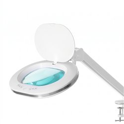 Lámpara lupa LED doble DDUUEETT NIYA 5D con base de ruedas