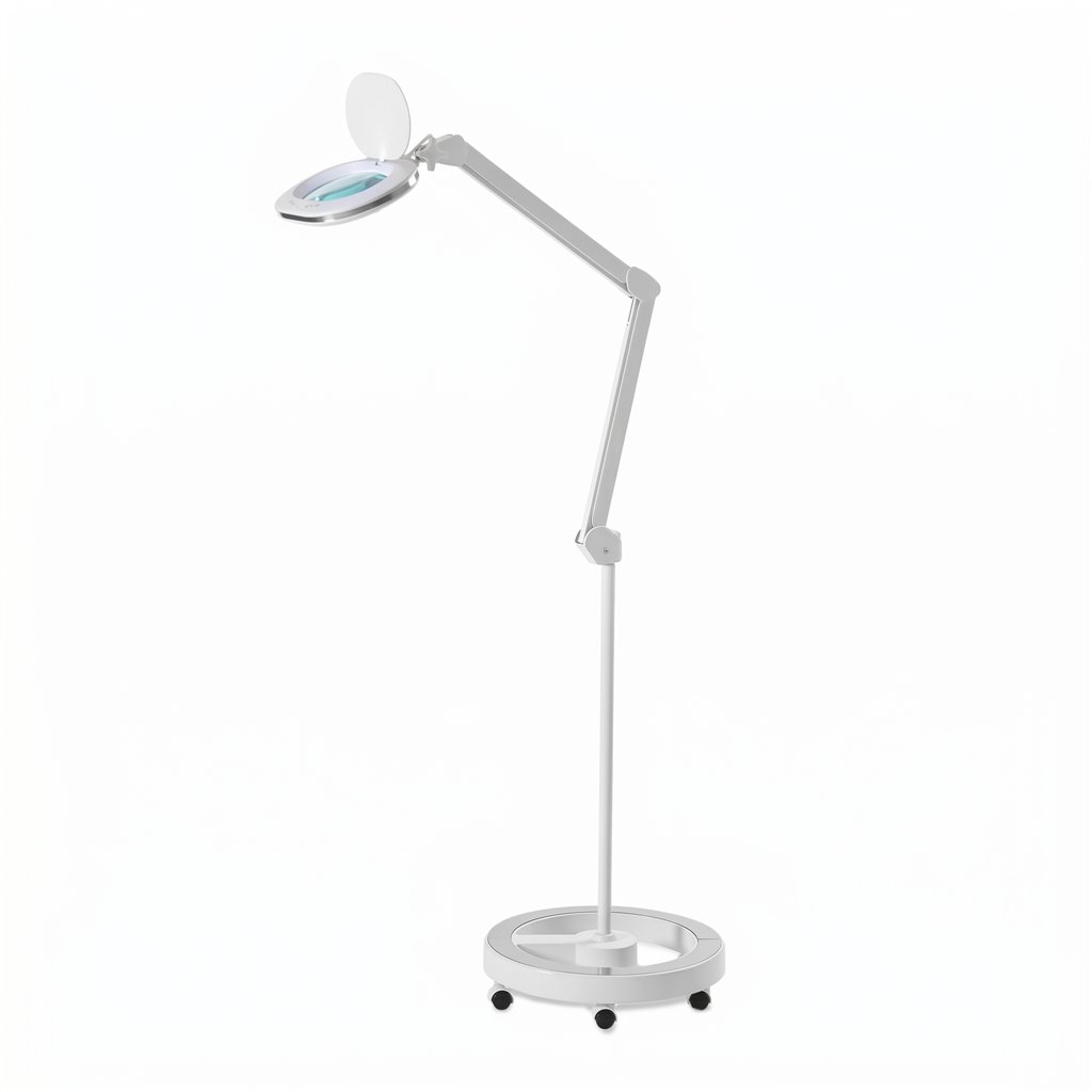 DDUUEETT NIYA 5D doppelte LED-Lupenleuchte mit Rollenfuß