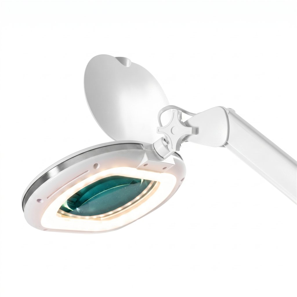 DDUUEETT NIYA 5D double LED magnifying lamp with wheeled base