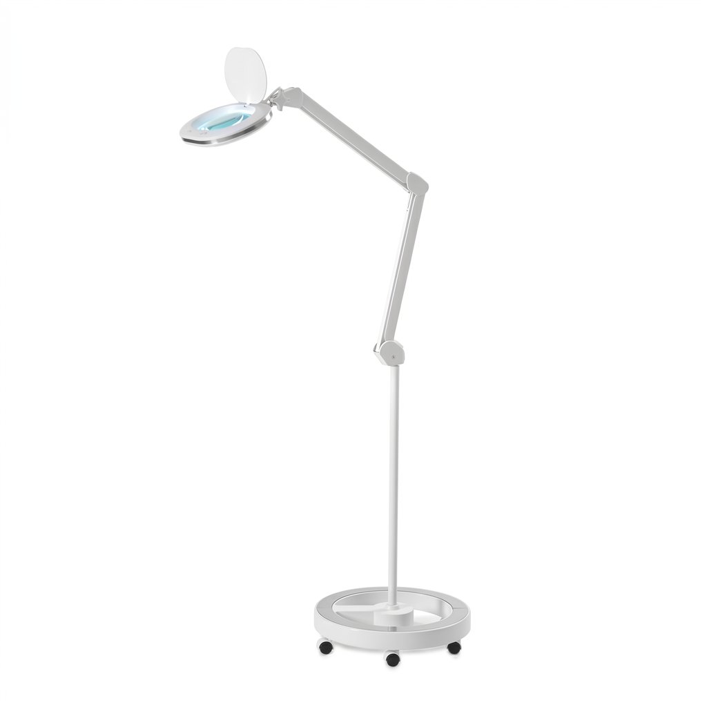 Lampada con lente LED doppia DDUUEETT NIYA 5D con base su ruote