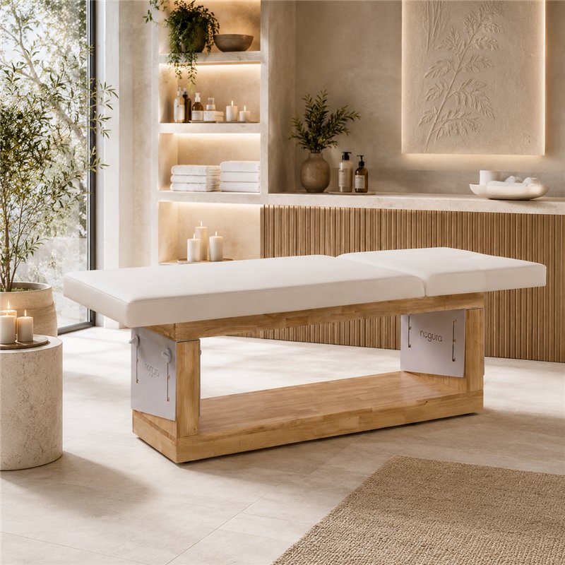 Camilla spa OCCI Weelko en posición horizontal dentro de un entorno wellness